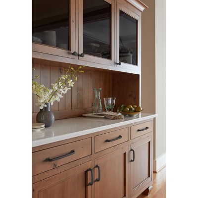 Matte Black Steel Cabinet Bar Pull with Mounting Hardware