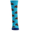Memoi Sorry You Feel Like Poop Emoji Greeting Card Crew Socks Turquoise One Size - 3 of 4