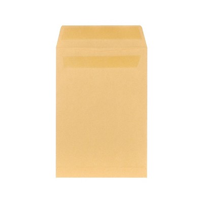 Staples Kraft Self-Sealing Catalog Envelopes 7-1/2" x 10-1/2" Brown 100/BX 534792