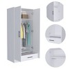 NicBex Armoire Wardrobe Closet Storage Cabinet with Double Doors & Shelves for Bedroom - 3 of 4