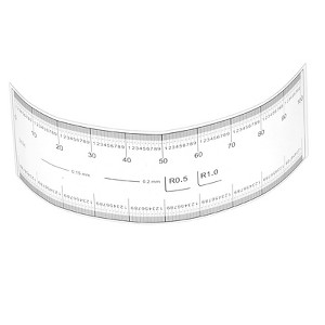 Unique Bargains PET Plastic Folding Film Flexible Ruler with R Angle and Width Lines - 1 of 4