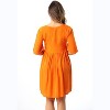 Riviera Sun Rayon Crepe Short Dress with Multicolored Embroidery 21824-BLK-M (Orange, Large) - 4 of 4