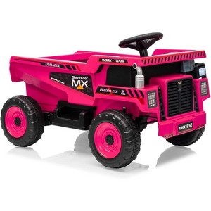 12V Ride On Dump Truck for Kids, with Remote Control, Construction Vehicles with Dump Bed & Shovel, Music, Headlights - 1 of 4