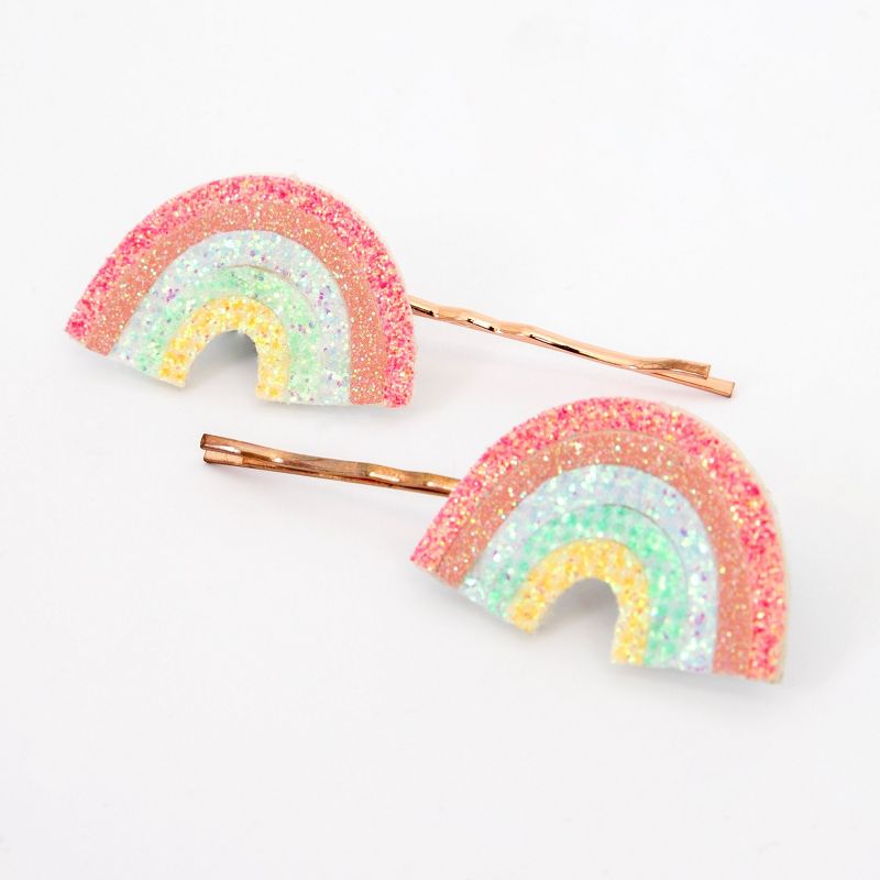 Meri Meri Glitter Rainbow Hair Slides (Pack of 2), 2 of 3