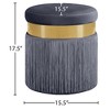 Meridian Furniture,Yasmine Velvet Ottoman/Stool - 3 of 4