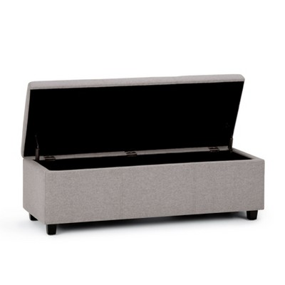 NicBex Faux Leather Storage Ottoman Bench,Upholstered Storage Ottoman with Stitching Design,Modern Storage Bench for Living Room,Bedroom