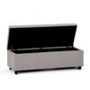 CAVINAS Faux Leather Storage Ottoman Bench with Stitching Design,Upholstered Storage Ottoman,Storage Benches for Living Room,Bedroom - 2 of 4