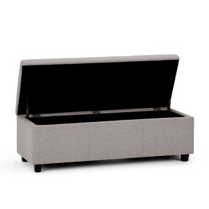 NicBex Faux Leather Storage Ottoman Bench,Upholstered Storage Ottoman with Stitching Design,Modern Storage Bench for Living Room,Bedroom - 1 of 4