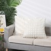 Unique Bargains Checkered Faux Fur Plush Fuzzy Cozy Pillowcases 2 Pcs - 3 of 4