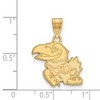 Black Bow Jewelry 14k Yellow Gold Plated Sterling Silver Kansas Jayhawks NCAA Medium Pendant - 2 of 3