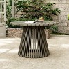 Gulches Outdoor Acacia Wood Patio Dining Table, 47.25" Extra-Large Round, Grey Finish, for Backyard/Lawn/Balcony - 4 of 4