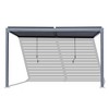 Aoodor 13 x 10 ft. Outdoor Aluminum Wall Mounted Louvered Pergola Waterproof Gazebo Sun Shade Shelter with 2 Adjustable Rainproof Panels - 2 of 4