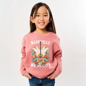 Nashville Music City Guitar Grunge - Youth Graphic Sweatshirt - 1 of 3