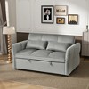 3-Seater Velvet 3-in-1 Pull Out Reclining Sofa Bed with Pillows, Hardwood Frame, and Easy Assembly - 2 of 4