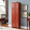 KWPZQEB Pantry Storage Cabinet, Farmhouse Corner Cabinet with 8 Doors & Metal Handles, Freestanding Cupboard for Bathroom, Kitchen - 4 of 4