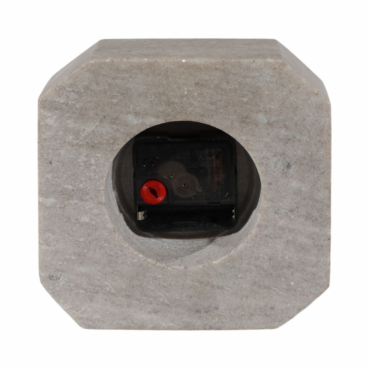 Octagon Marble Table Clock for Living Room and Office Decor - Small Decorative Desk Clock for Mantel, Shelf, Console, and Table - thumbnail 8