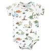 Hudson Baby Infant Boy Cotton Bodysuit, Pant and Bib Set, Dinosaur Adventures - 4 of 4