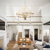 BAOURE Large Black Wagon Wheel Chandeliers 39 Inch, 24 Light Modern Farmhouse Chandelier, Rustic Round Candle chandelier for Dining Room Living Room - 2 of 4