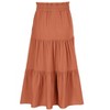 Maxi Skorts Skirt for Girls Button Front Ruffle High Waisted Long Skirts with Belt and Pocket 3-12 Years - 2 of 4