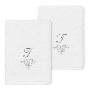 Linum Home Textiles 100% Turkish Cotton MONICA 2PC Embellished Washcloth Set - 1 of 1