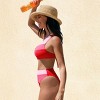 Women's Pinkish Red Color Block One Shoulder One-Piece Swimsuit - Cupshe - 2 of 4