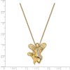 Black Bow Jewelry Gold Tone Plated Sterling Silver & CZ Angel of Motherhood Necklace - 2 of 4