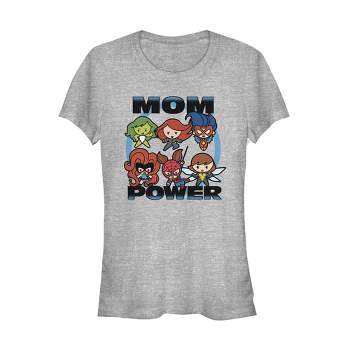 Juniors Womens Marvel Mother's Day Kawaii Power T-Shirt