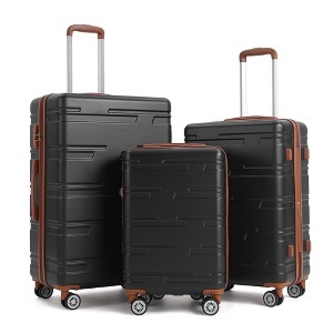Luggage Expandable Suitcase 3 Piece Set, Luggage Set of 3 Piece Suitcase with Spinner Wheels, Hardshell 3 Piece Set - 1 of 4