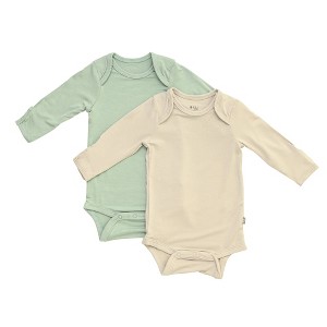 2-Pack Long Sleeve Bodysuit in Oat and Sage - 1 of 1