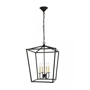 Elegant Lighting Maddox Collection Pendant D17 H24.25 Lt:4 Black Finish - 1 of 4