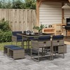 vidaXL Patio Dining Set Set of 8 Gray - 2 of 4