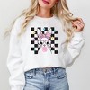 Simply Sage Market Women's Graphic Sweatshirt Checkered  Groovy Bunny - 2 of 2