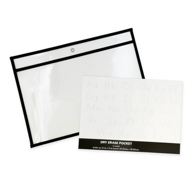 Dry Erase Pocket Black - Bullseye's Playground™