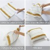 18*18in Tufted Pillow Cover Decorative Square Pillowcases with Tassels Soft Pillow Sham Cushion Case for Sofa Couch Bedroom Car Living Room - 4 of 4