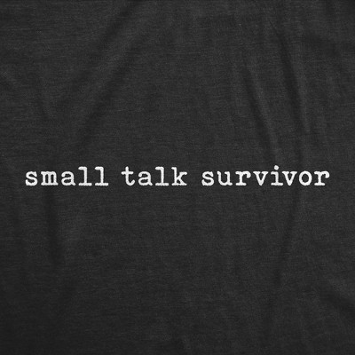 Мужские футболки Crazy Dog T-Shirts, Inc. Mens Funny T Shirts Small Talk Survivor Sarcastic Anti Social Graphic Novelty Tee For Men - Crazy Dog Men's T Shirt for Introverts Black M — фото 2