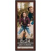 PosterPalooza | Panoramic Decor Brown Picture Frame - UV Acrylic, Foam Board Backing, Hanging Hardware - 2 of 4