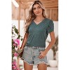 I AM A FASHION JUNKY Mist Green Tulip Sleeve V Neck T-Shirt - 4 of 4