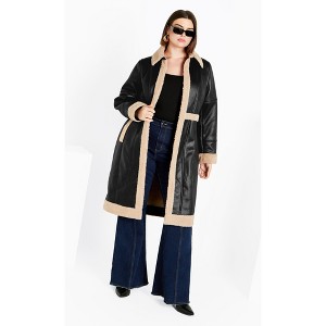 CITY CHIC | Women's Plus Size Hayden Coat - sand - 16W - 1 of 4