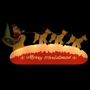 vidaXL Santa Reindeer Sleigh Multicolored Oxford fabric with PU coating - 1 of 4