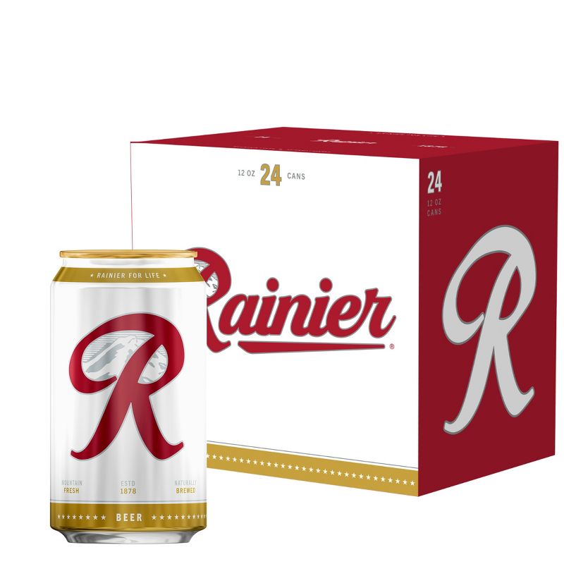 Rainier Beer - 24pk/12 fl oz Cans, 1 of 7