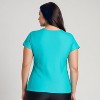 Calypsa Women's Plus Size Loose Fit Short Sleeve UPF 50+ Adele Swim Top - 2 of 3