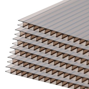 Aoodor 6Pcs Polycarbonate Greenhouse Panels, Waterproof, UV Protected Reinforced Twin-Wall Clear Sheets for Durability - 1 of 4