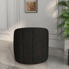 SEYNAR Modern Velvet Curved Swivel Accent Barrel Chair with Metal Base - 4 of 4