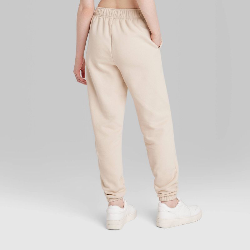 Women's High-Rise Tapered Perfect Sweatpants - Wild Fable™ Oatmeal, 4 of 5