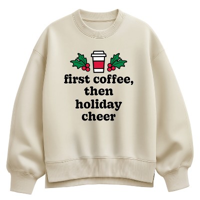 Women's - Instant Message - First Coffee Holiday Cheer