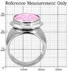 Slickblue Women's Stainless Steel Engagement Ring, Polished No Plating, Rose CZ Solitaire, Sizes 5-10 - 2 of 4