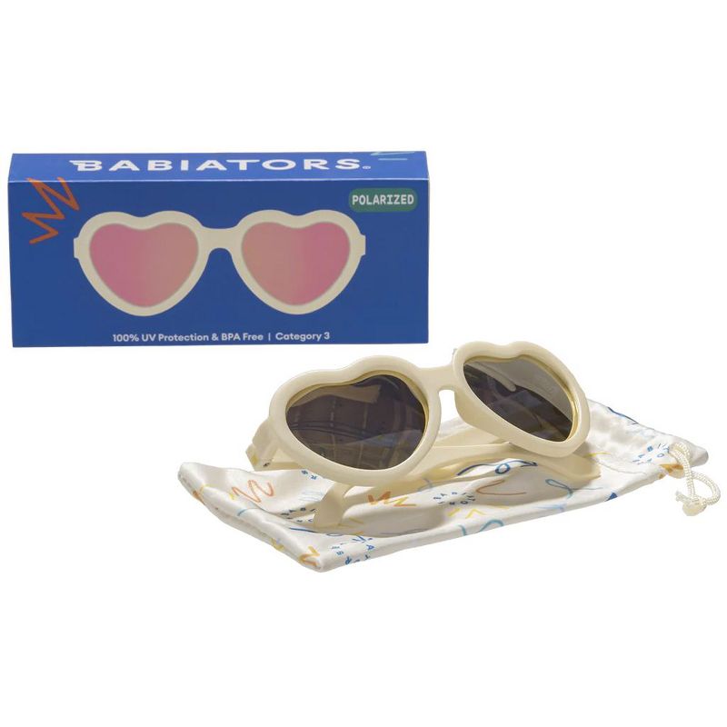 Babiators Children’s Polarized Heart Shaped Uv Sunglasses Bendable Flexible Durable Shatterproof Baby Safe - Free Carry Case Included!!, 3 of 8