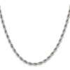 Black Bow Jewelry Men's 4mm Stainless Steel Rope Chain Necklace - 2 of 4
