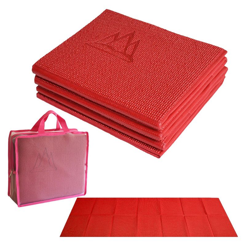 Khataland Ultra Thick Folding Yoga Mat XL - Red (6mm), 1 of 2