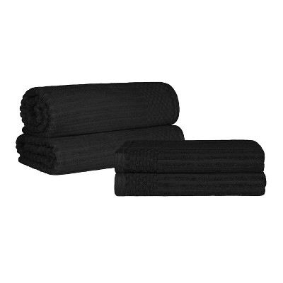 Modern Ribbed Cotton  Assorted Towel Set by Blue Nile Mills